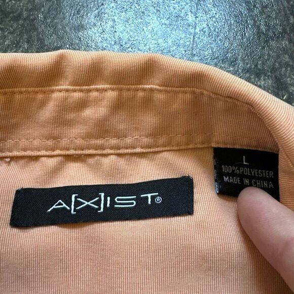 Axist Bowling Style Button Down Shirt Mens Size Large 100% Polyester Very Staine - Picture 16 of 16